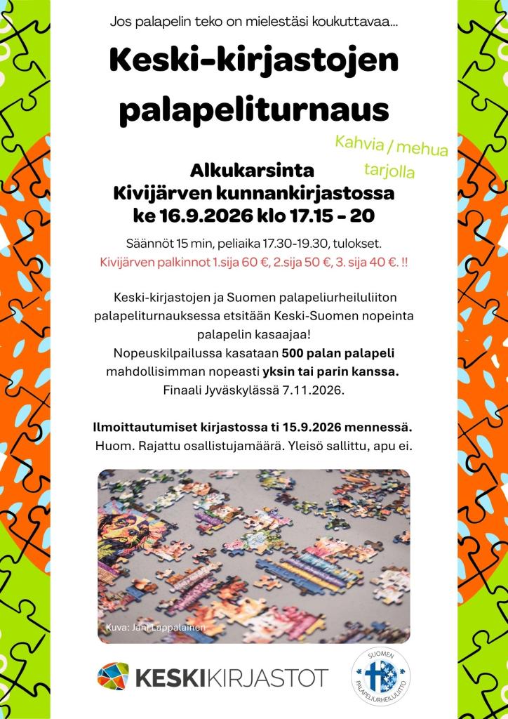 kirjastossa 16 syyskuuta kello 17.15 alkaen