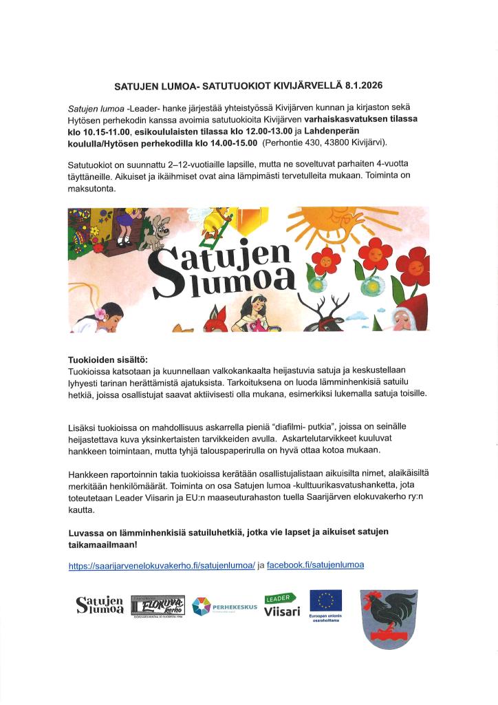 tietoa hankkeesta ja tapahtumista