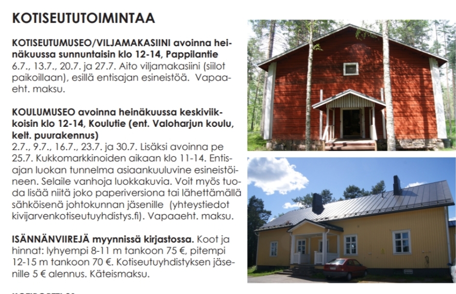 Museotiedot kuntatiedotteesta